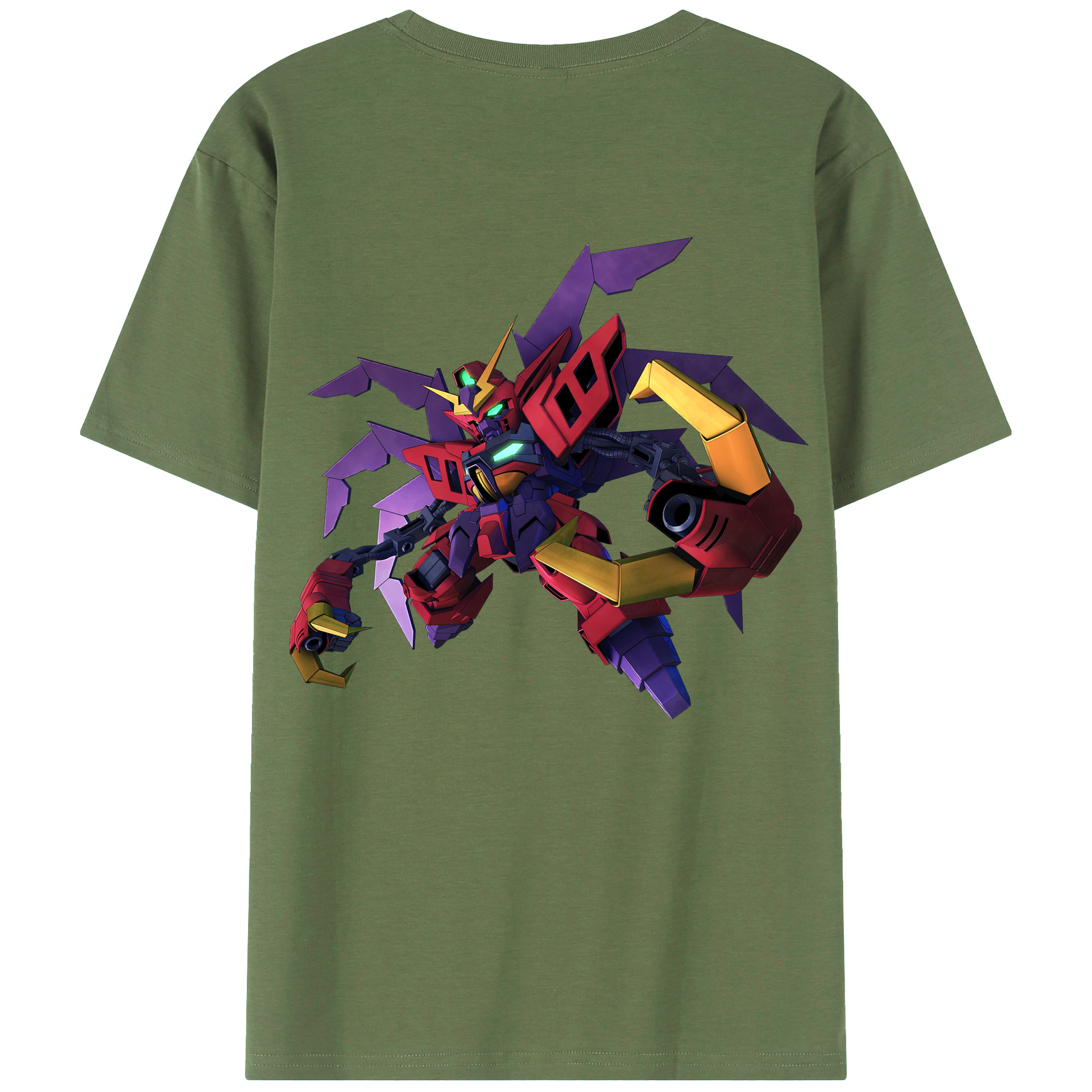 （画像用） 機動戦士ガンダム Mobile Suit Gundam 綿100％ メンズ半袖Tシャツ（バックプリント） 通気性